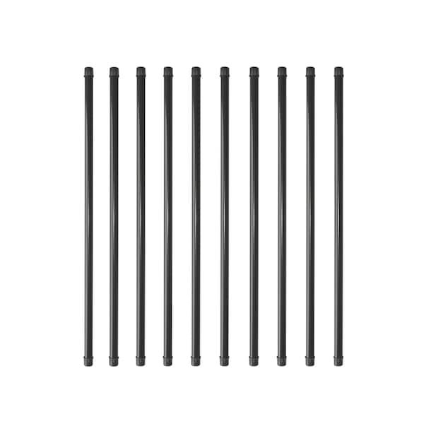 Nuvo Iron 32 in LONG x 3/4 in DIAMETER BLACK ROUND TUBING GALVANIZED STEEL BALUSTERS, 10PK RDPS32 - main